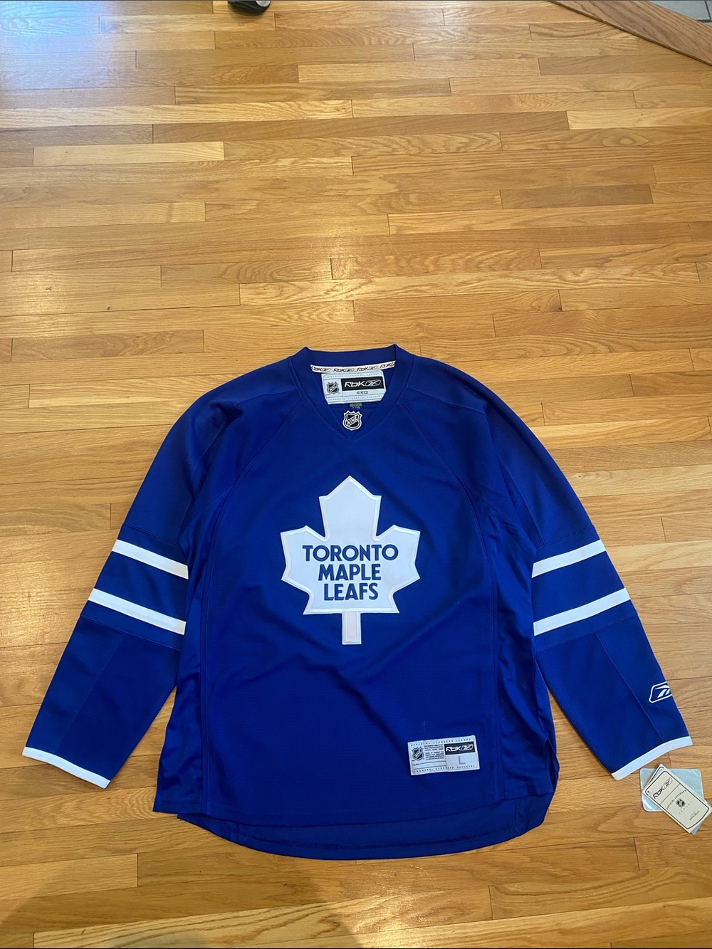 Retro Reebok Toronto Maple Leafs Royal Blue Hockey Jersey with White Logo